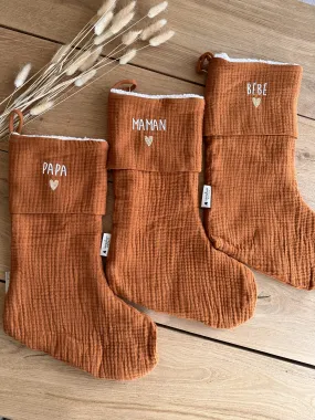 Chaussette de Noël – Terracotta – Atelier Wagram