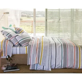 Housse de couette à rayures Becquet - Gris | Housse de couette 3 SUISSES