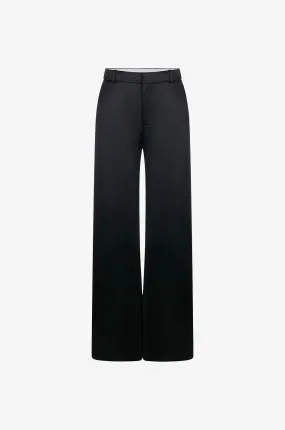 Pantalon évasé taille basse en satin Festive Capsule