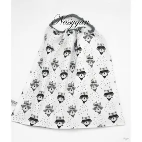 Serviette de table élastiquée pour enfant " super héros raton laveur" - serviette cantine